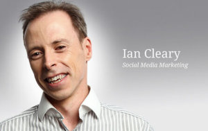 A man smiling with the words ian cleary social media marketing.