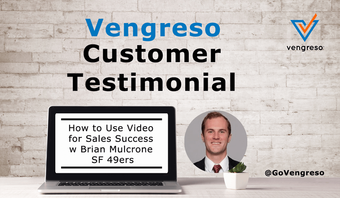 A laptop with the words vencesso customer testimonial.