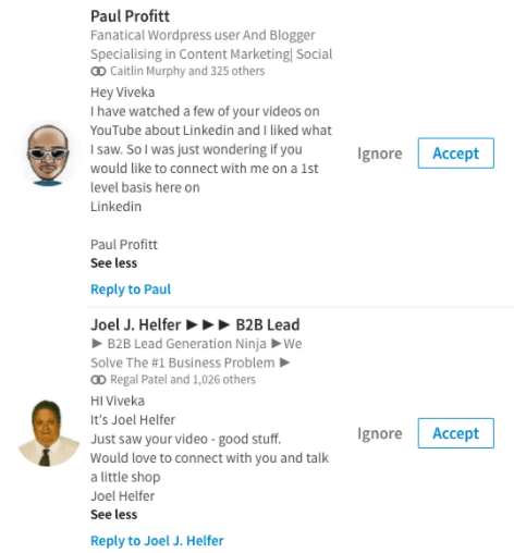 LinkedIn Request to Connect