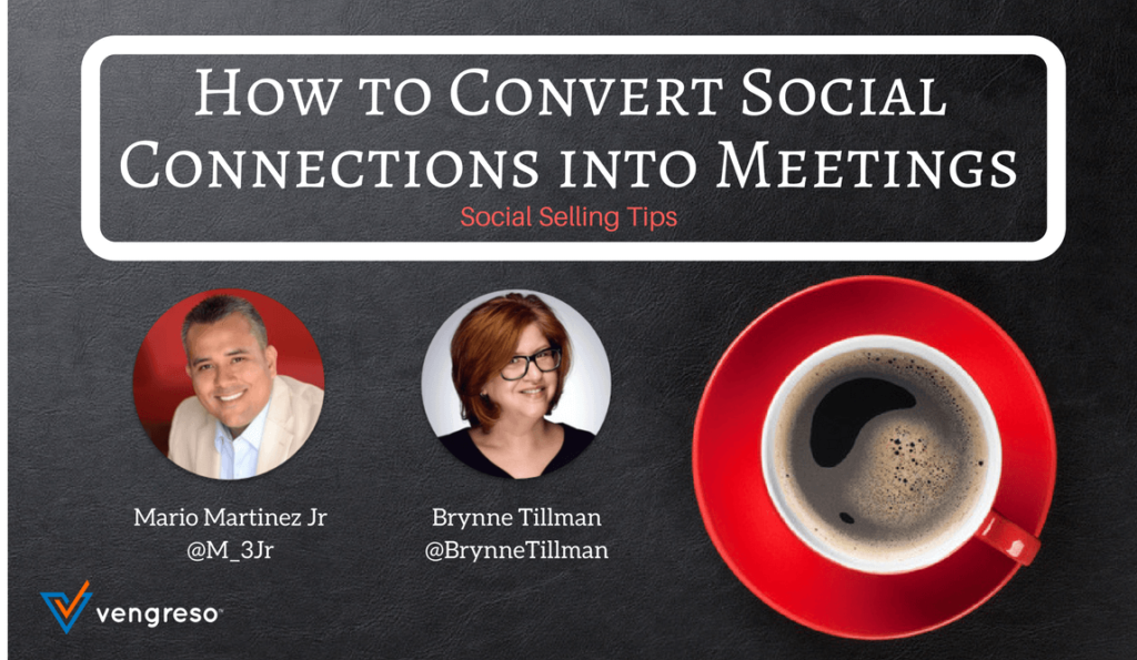 Mario Martinez Jr. and Brynne Tillman sharing Social Selling Tips