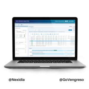 Nexidia Analytics screen - 'Leveraging Analytics to Enhance Sales at NICE Nexidia'