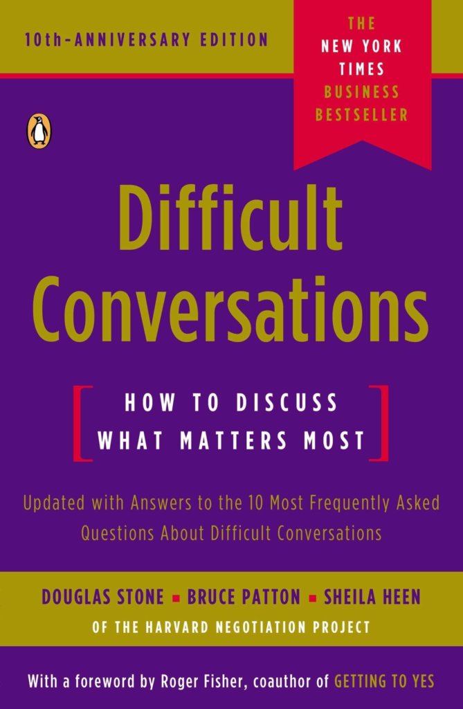 Best sales book - Difficult Conversations by Doug Stone and Bruce Patton