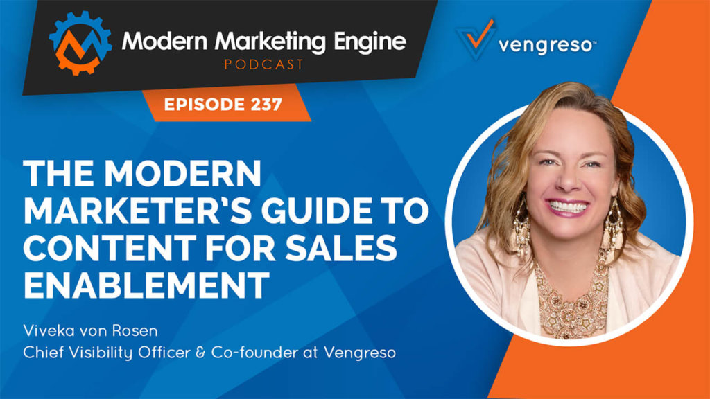 Viveka von Rosen podcast interview on Modern Marketing for Sales Enablement