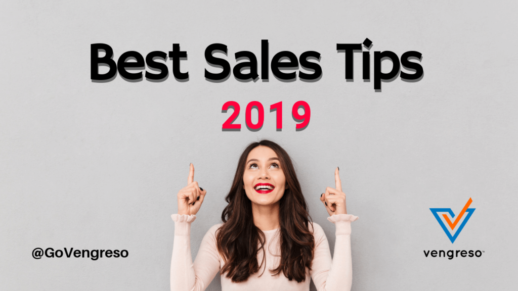 business woman pointing at Best Sales Tips 2019