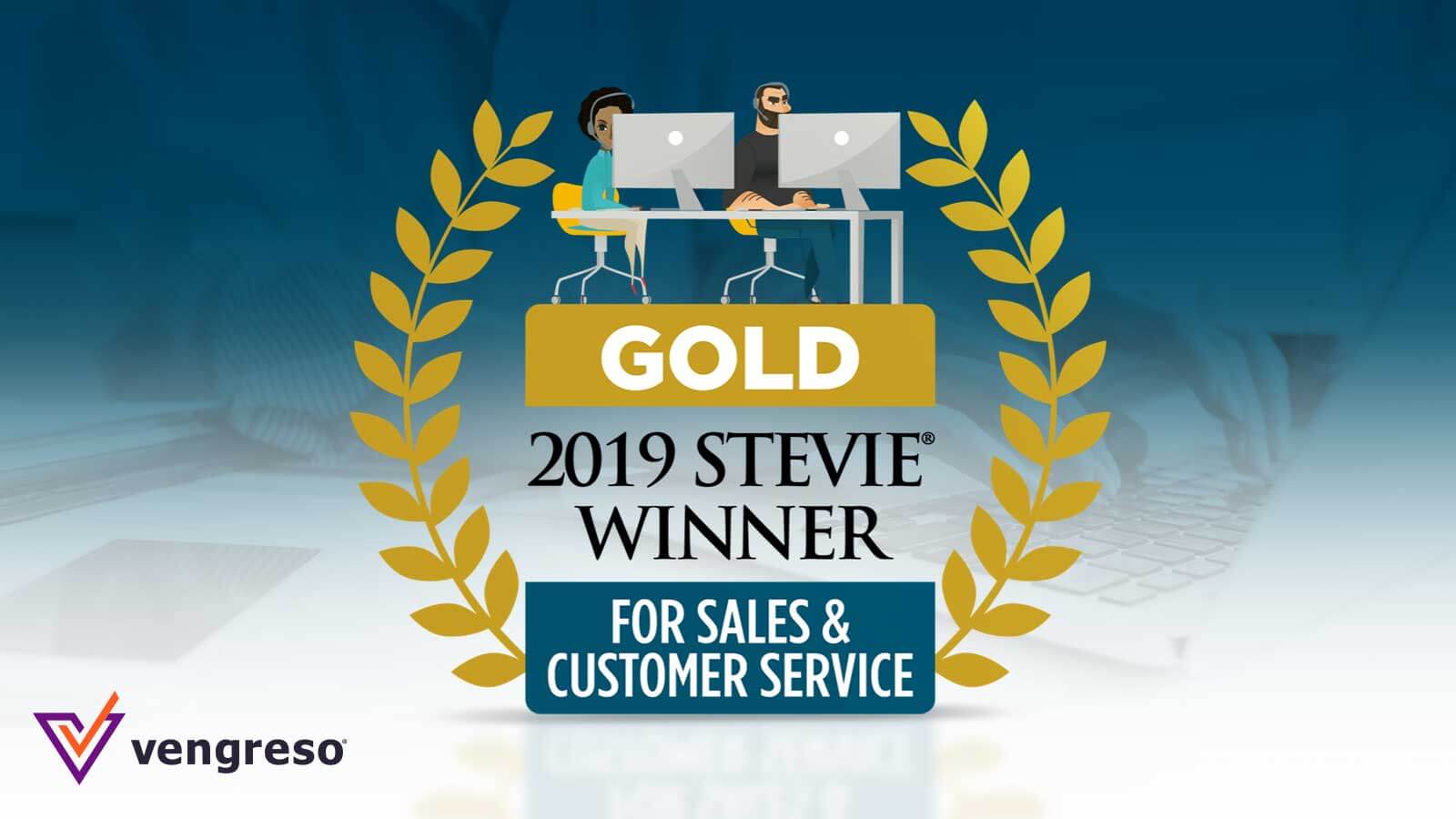 Vengreso wins gold Stevie® Award for sales and customer service.
