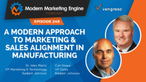 Wes Martz and Carl Howe podcast interview on marketing and sales alignment in manufacturing