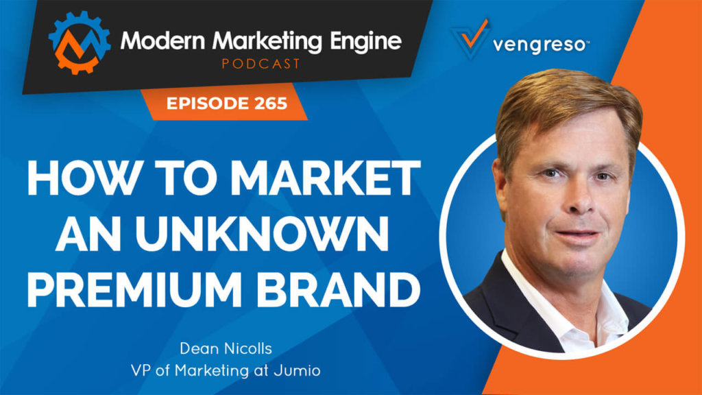 Dean Nicolls podcast interview on marketing premium brands