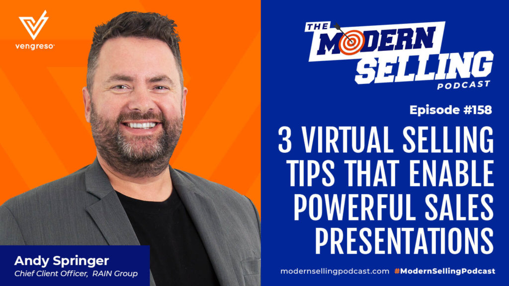 Virtual Selling Podcast Andy Springer on virtual selling podcast tips for sales teams