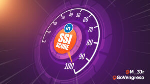 Car meter at 100 measuring LinkedIn SSI Score