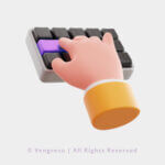 3d drawing of a hand on a keyboard as a modern sales approach