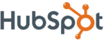 The Hubspot logo with an orange arrow.