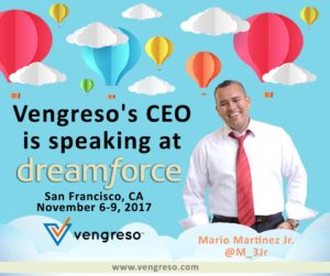 Vengreso CEO speaking at Dreamforce 2017 in San Francisco, California.