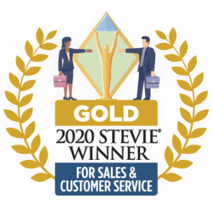 2020 Stevie Award for sales and customer service recognizing excellence in prospecting and sales training.