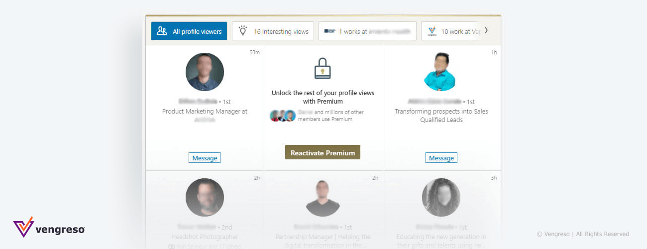 example of linkedin premium who looked at my profile screen