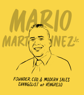 Mario Martinez, the founder and CEO, is a modern sales evangelist known for his human-centered communication approach.