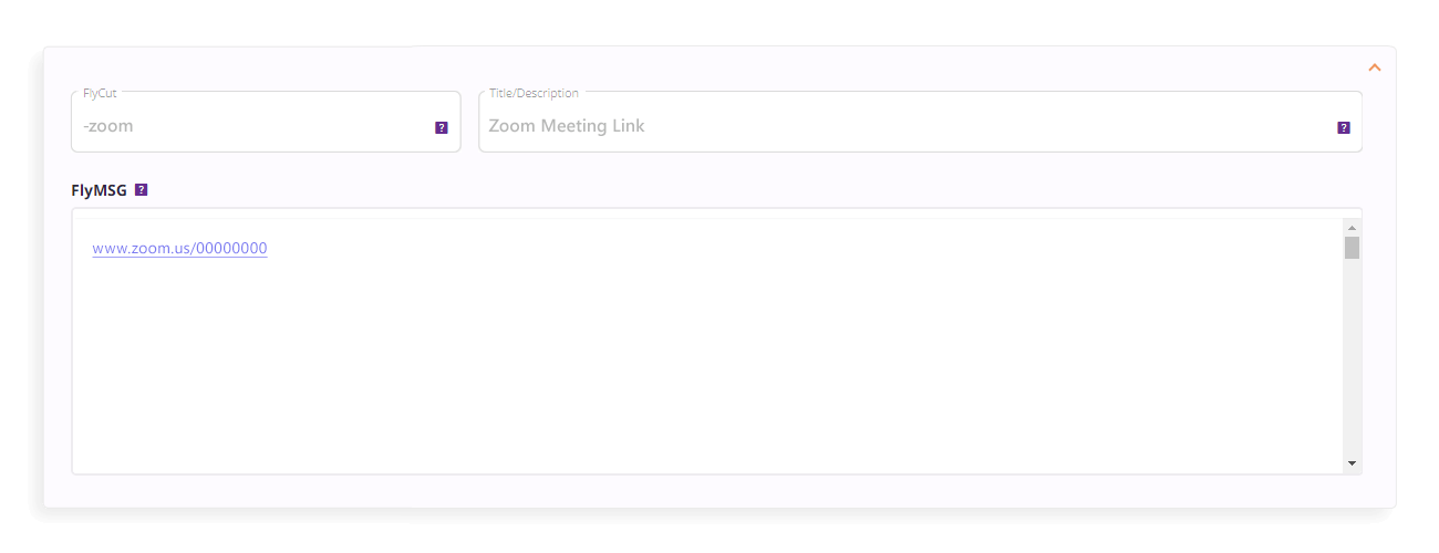 zoom meeting flycut shortcut example writing assistant
