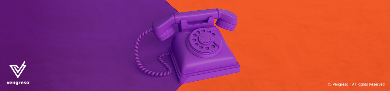 a purple dial phone over a half orange half purple background in Sales Effectiveness