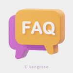 3d drawing of two chat boxes one over the other with the words FAQ on it