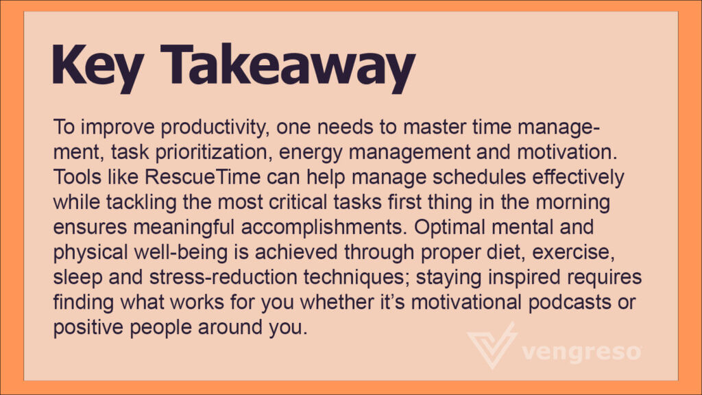 Key Takeaway 1 productivity