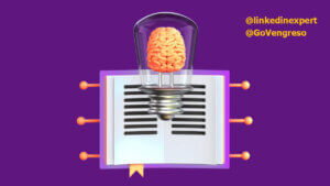 3d drawing of an open notebook with a lightbulb that has aa brain in front of it as an ai writing assistant