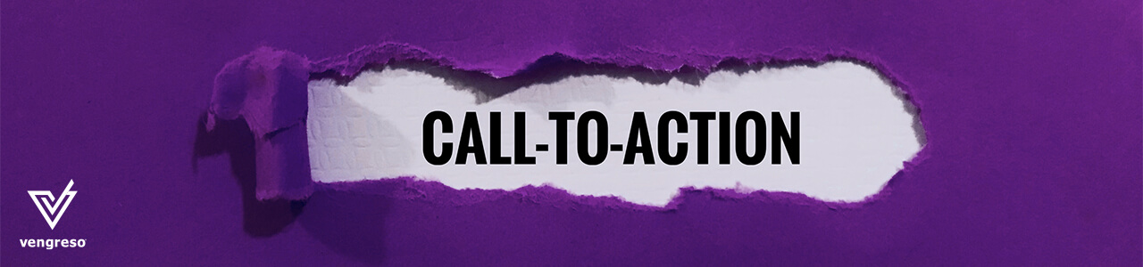 ripped purple paper showing the words call to action