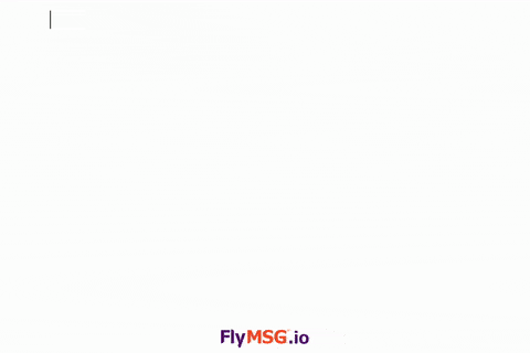 FlyMSG Right Text Example Giph