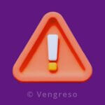3d drawing of a warning sign with an exclamation mark