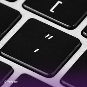 close up of the quotation mark key on a computer keyboard