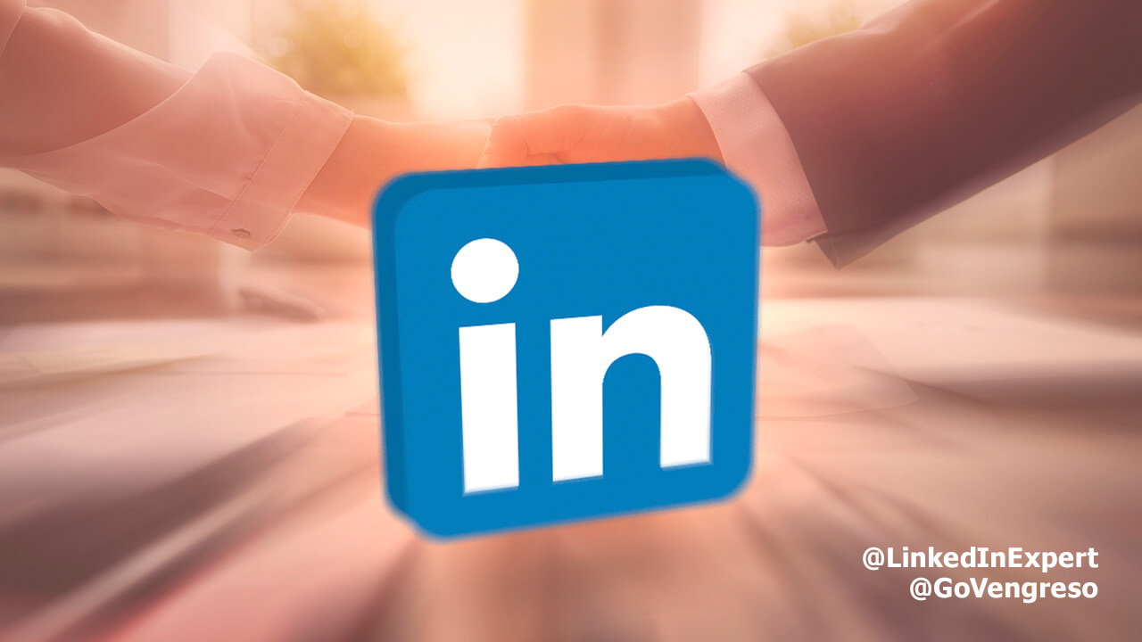 Two people shaking hands with a LinkedIn introduction.
