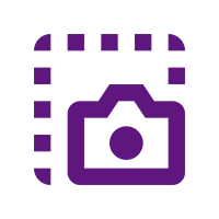 A purple and black camera icon that supercharges your browsing.