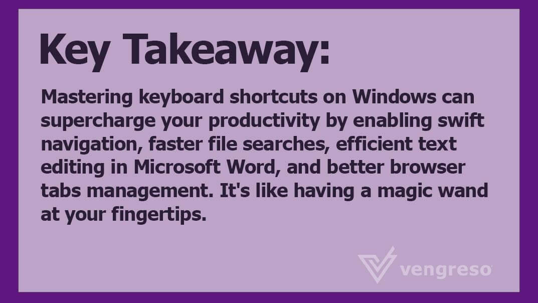 Mastering keyboard shortcuts on Windows can speed up productivity.