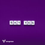 A LinkedIn introduction featuring the word "yes" on a purple background.