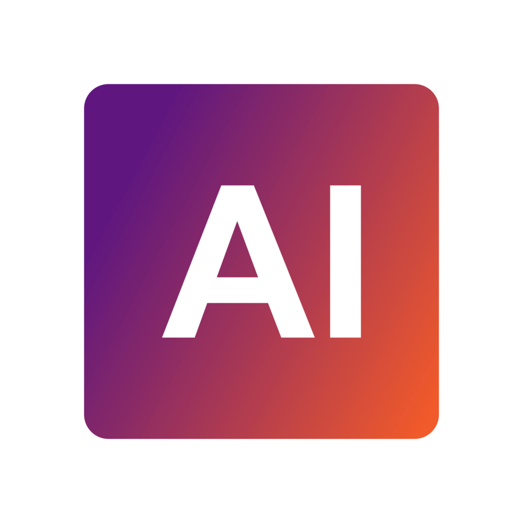 A square icon with rounded corners displaying a gradient background transitioning from purple on the left to orange on the right. In the center, there are white, uppercase letters "AI," with "A" slightly taller than "I." This is the logo for Adobe Illustrator, a premier vector graphics design tool.