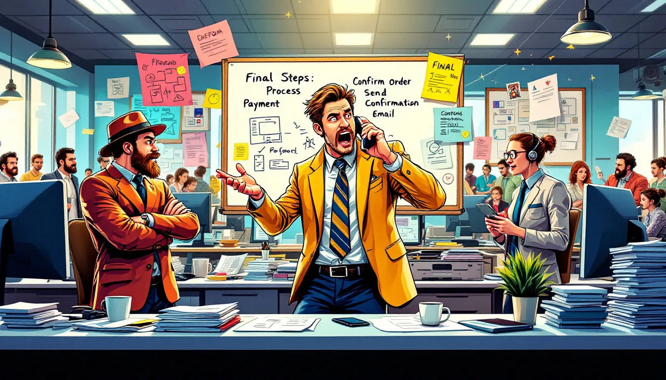 An illustration of a closing call, showcasing the final steps in the sales process.